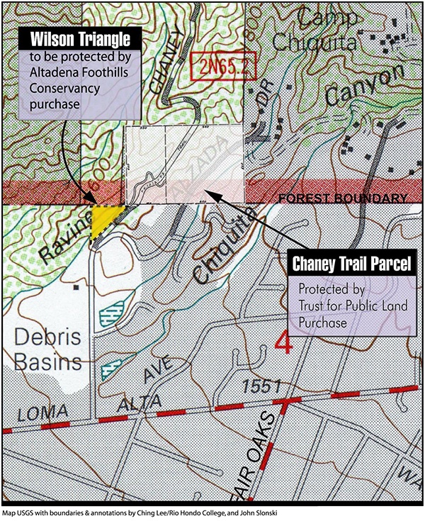 Chaney Trail & Wilson Triangle Map